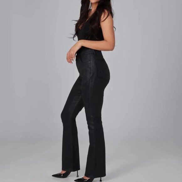 NEW Lola Jeans-Billie High-Rise Bootcut Black Coated Stretch Denim Women's 30 - Picture 3 of 12